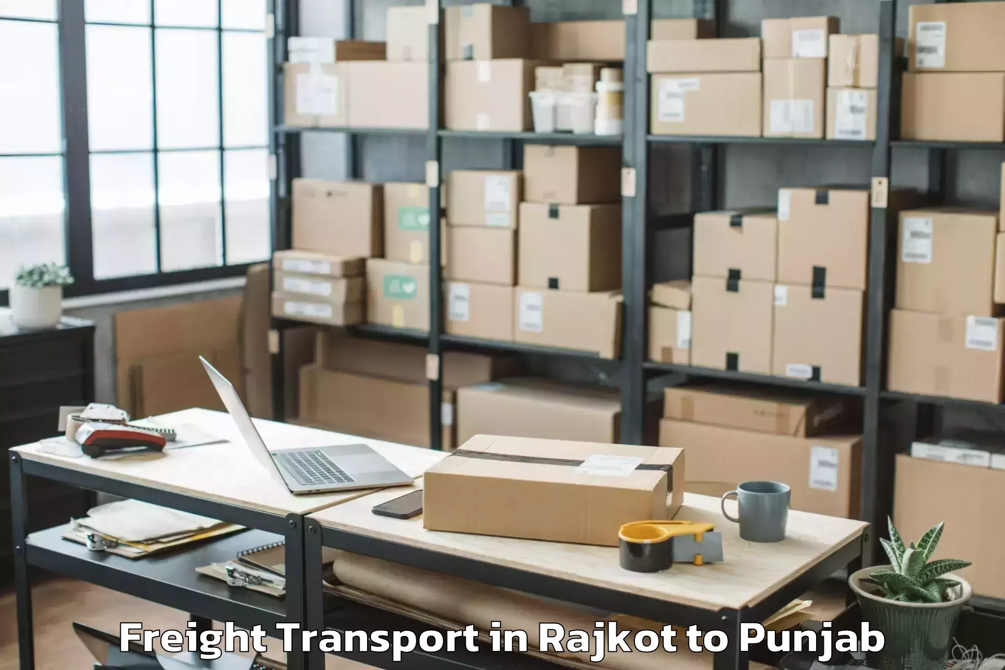 Book Rajkot to Rahon Freight Transport Online